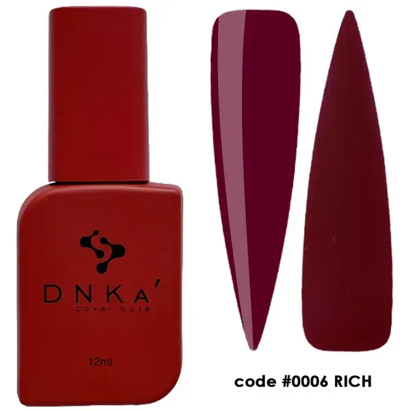 RUBBER BASE FRENCH NEW FORMULA "DNKa" (cover), 12 ml #0006 Rich