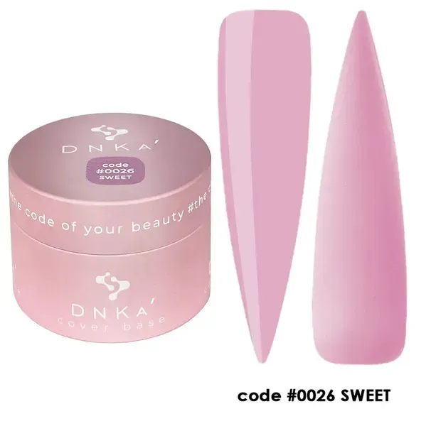 RUBBER BASE FRENCH NEW FORMULA "DNKa" (cover), 30 ml #0026 Sweet