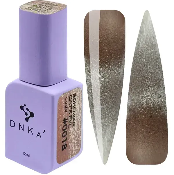 COLOR GEL POLISH CAT`S EYE "DNKa", 12 ml #0018 BOHEMIAN
