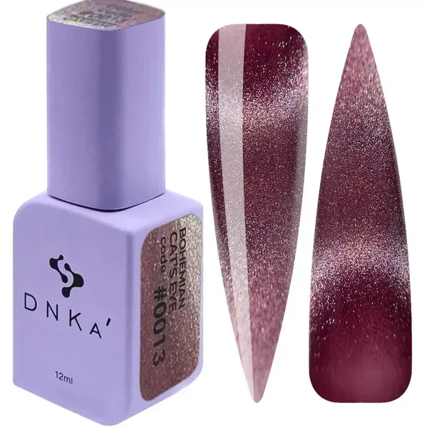 COLOR GEL POLISH CAT`S EYE "DNKa", 12 ml #0013 BOHEMIAN