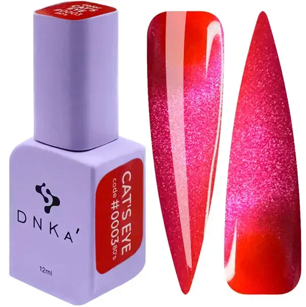COLOR GEL POLISH CAT`S EYE "DNKa", 12 ml #0003 80`s