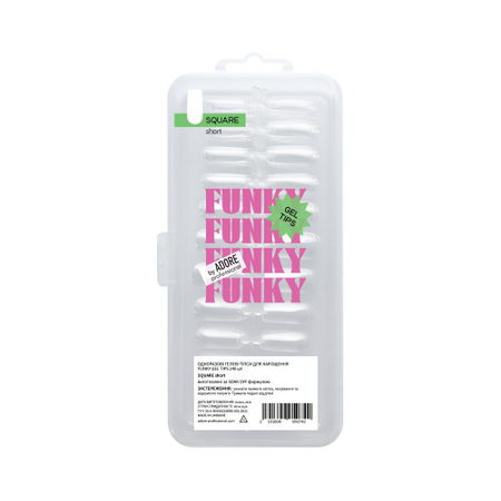 Nail Extension Gel Tips "Funky Gel Tips" SQUARE | long